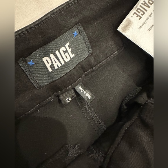 Paige Nellie Black Fog Luxe Coating Cropped Wideleg - Picture 4 of 6